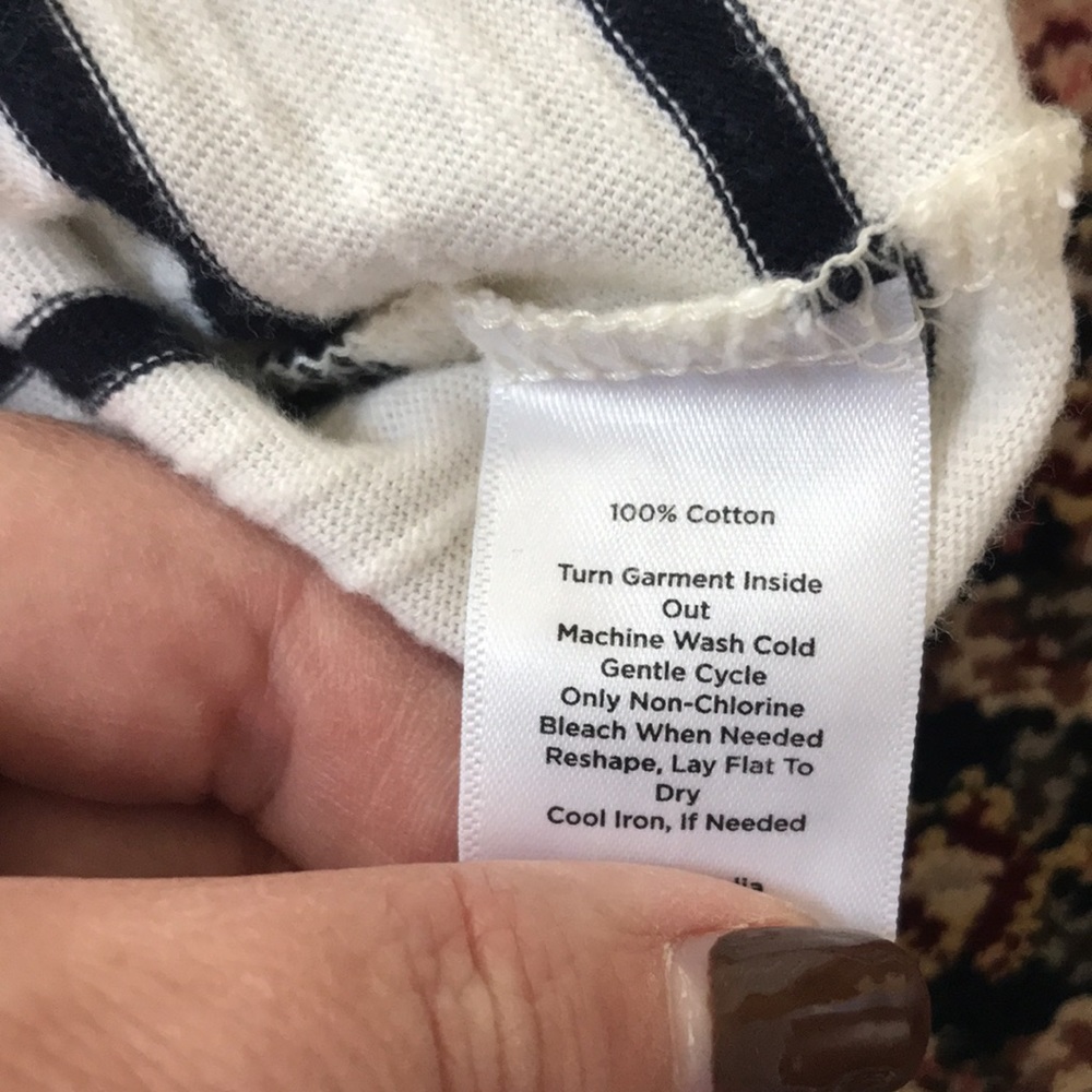 Talbots Sequins Fall Fox black striped long sleeve top in EUC 🍁 - Picture 6 of 6